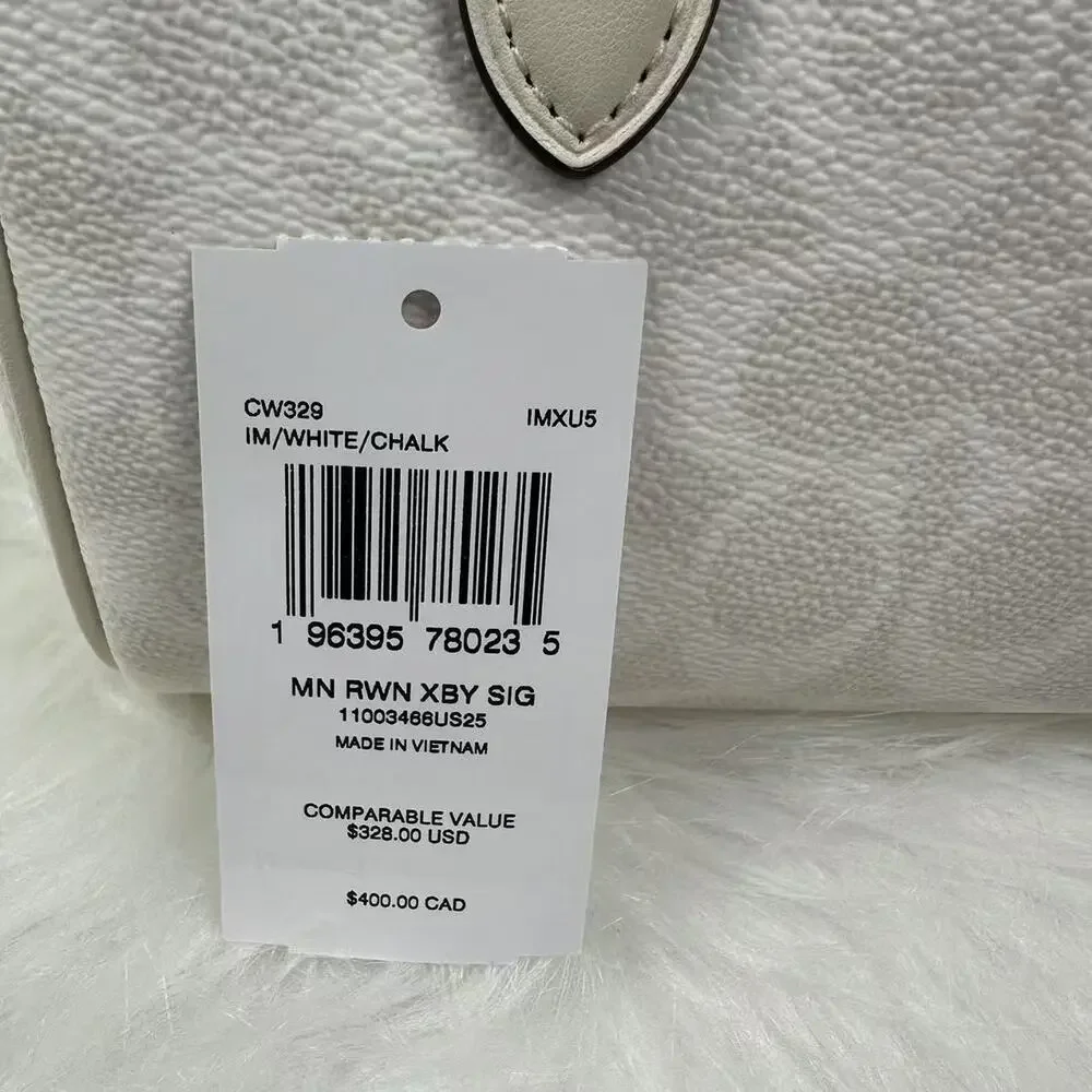 Coach Mini Rowan Crossbody In Signature Canvas In Gold/Chalk CW329 NWT